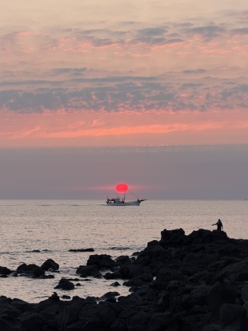 Wo der Abend ins Meer glitt