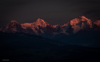 Morgenrot in den Alpen
