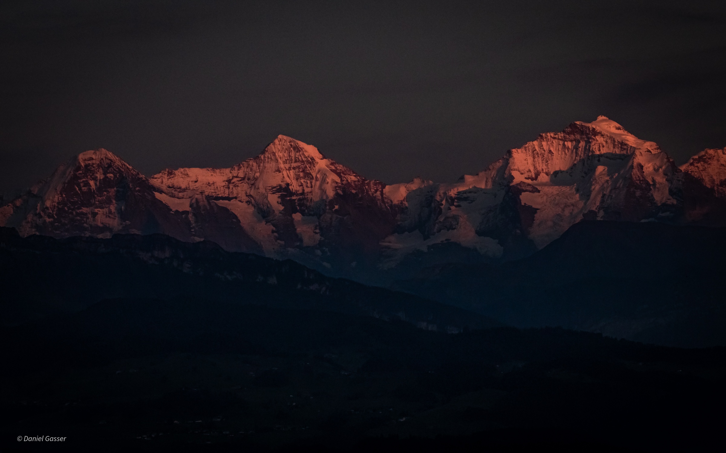 Morgenrot in den Alpen