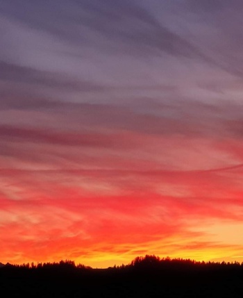 Schönste Sonnenuntergang im Emmental
