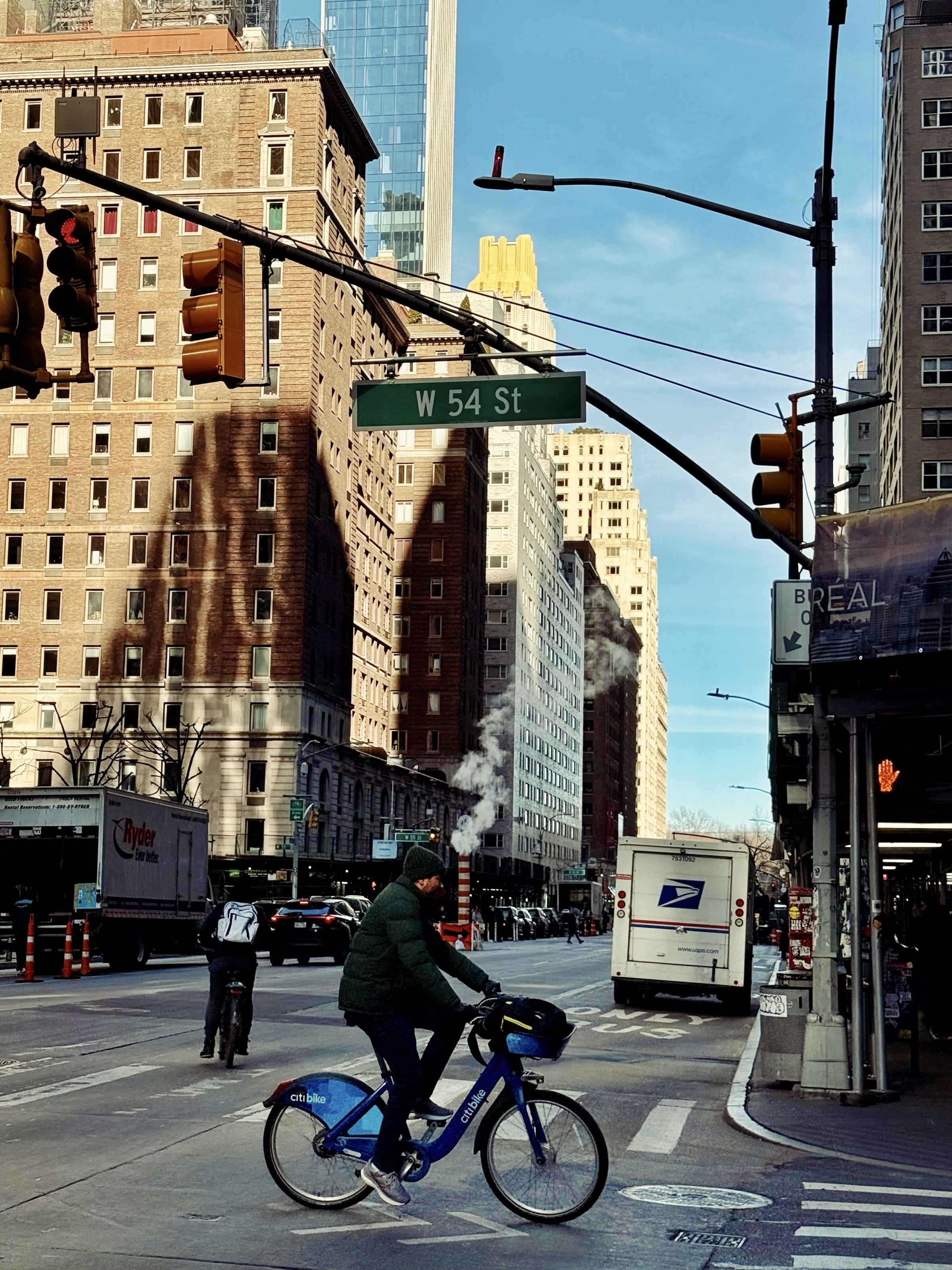 Vélo bleu à New-York